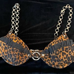 Vintage Lip Service Animal Print Bra